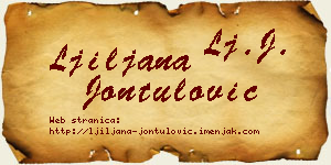 Ljiljana Jontulović vizit kartica